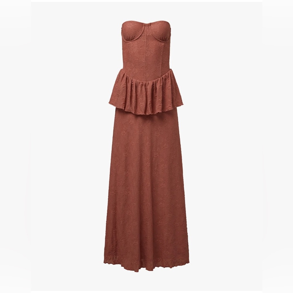 WeWoreWhat Strapless Brown Dress